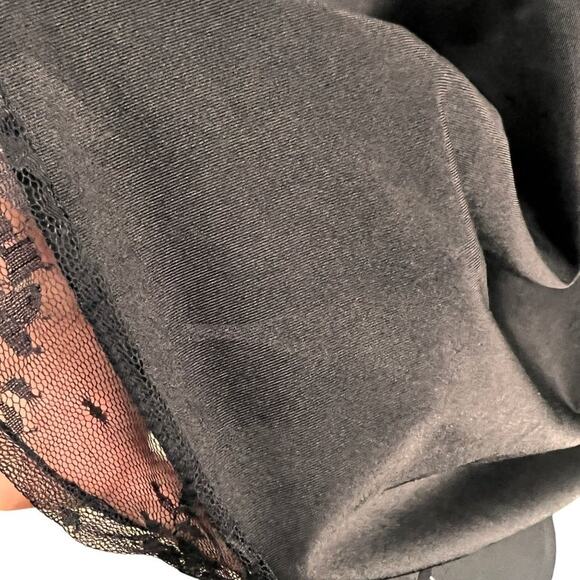 Black Semi Sheer Negligee String Thong Panty Set One Size - Picture 3 of 10